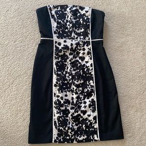 New York & Company Floral Strapless Dress